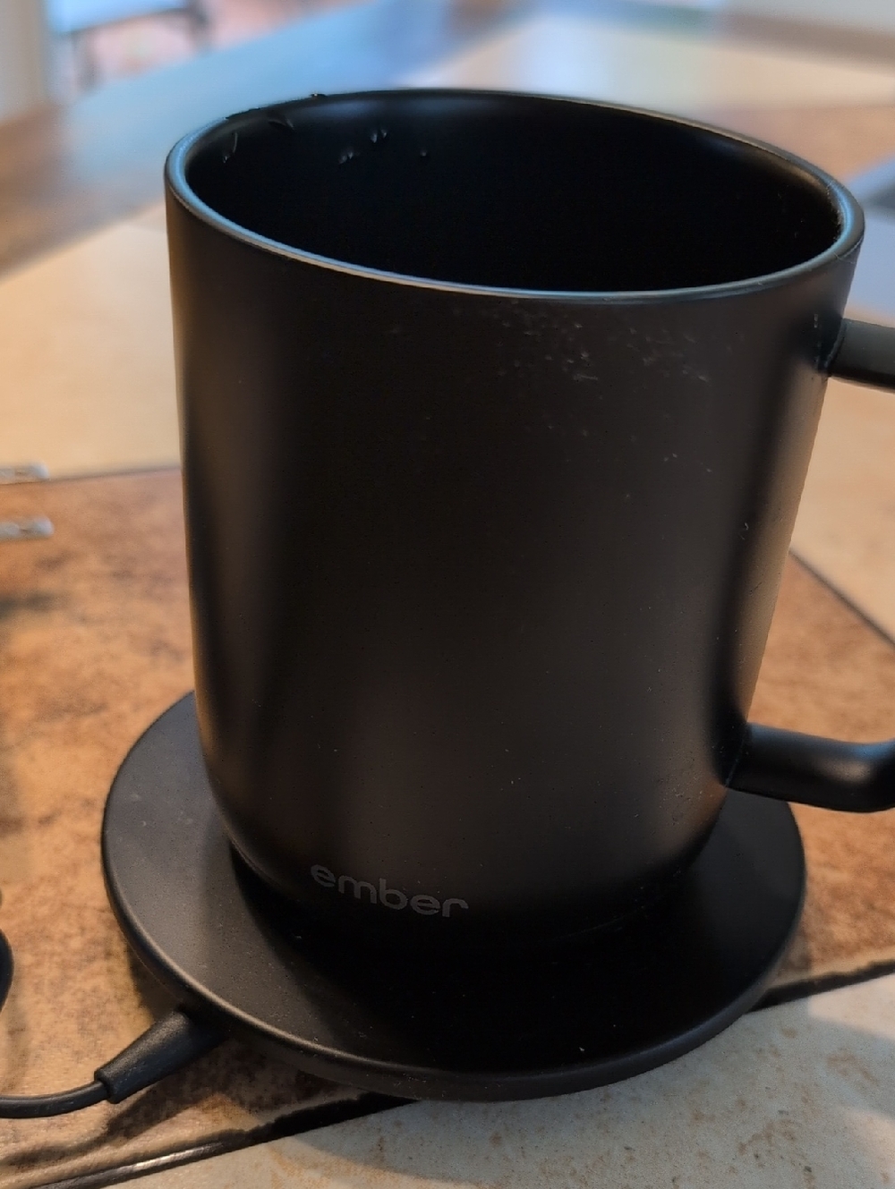 Ember Black Temperature-Control Mug with Charging Coaster